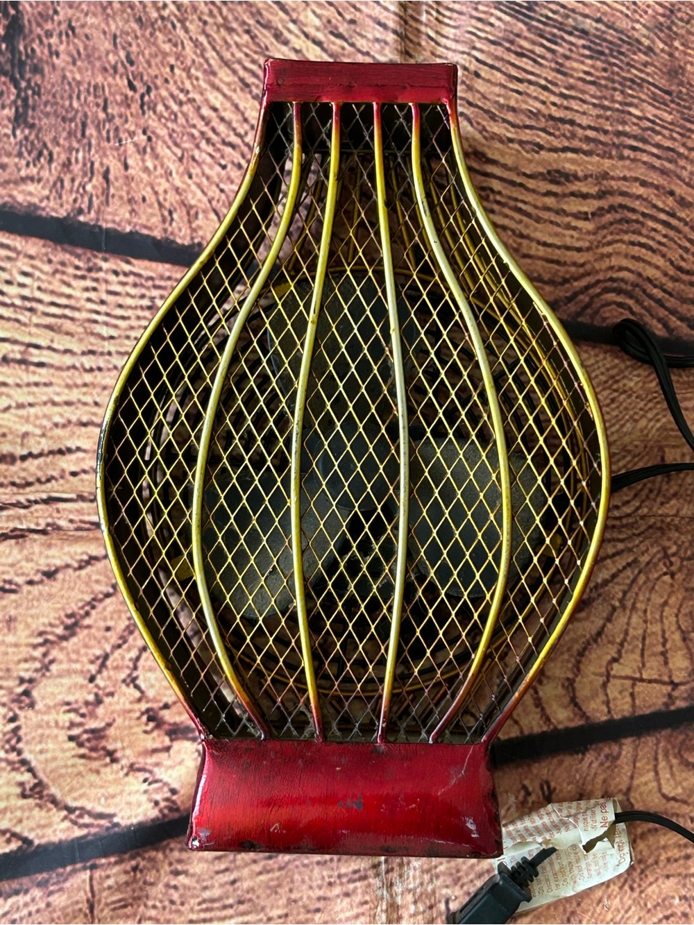 DECO BREEZE Vase Shaped Fan Metal Sculpture Electric Fan 13" High Deco